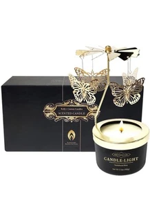 Kelly’s Velas Personalizadas Giratorias Vela Perfumada Sándalo Rosa Metal Mariposa - Imagen 1 de 9