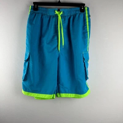 Pantalones cortos de natación NBN Gear para hombre talla XL azul verde trajes de baño Foto 1 de 4