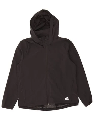 ADIDAS Womens Hooded Rain Jacket UK 16 /18 Large Grey Polyester BV01 — 第 1/3 张图片