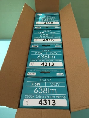 4 X LED Antique Bronze Retro Filament 125mm Globe Light Bulb 7.5W E27 2200K - Image 1 of 4