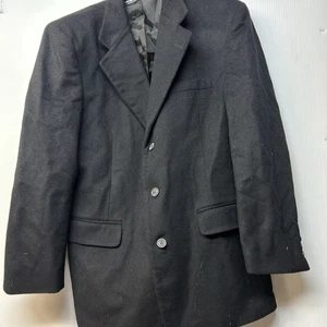 Harve Benard Blazer Herren 42R Schwarz 3 Knopf Kerb Revers Sport Mantel Wollmischung - Bild 1 von 4