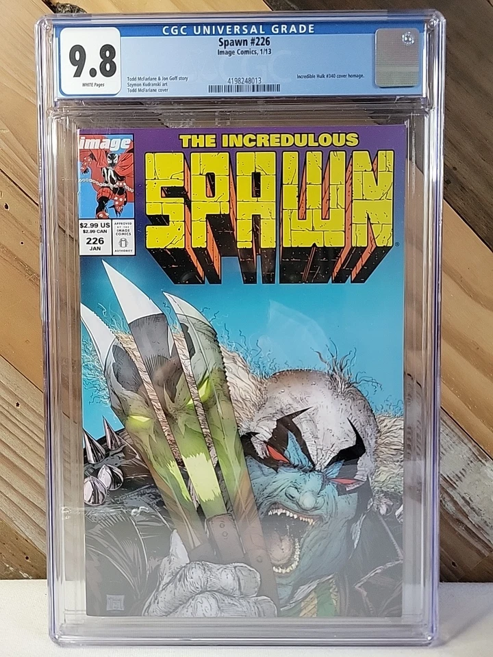 Spawn #226 CGC 9.8 Hulk #340 Homage Image Comics 2013 Todd McFarlane Cover - Image 1 of 4