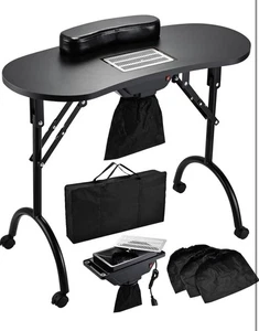 Faquenc faltbarer tragbarer Nageltisch Staubsauger Staubsammler Räder Tragetasche - Bild 1 von 10