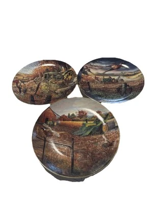 John Deere Life On The Farm Danbury Mint Set Of 3 Plates - Image 1 of 4