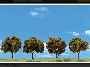 Woodland Scenics N, HO, or O Scale Orange Trees 2-3" 4 Pack Item # TR3592 F/S - Picture 1 of 1