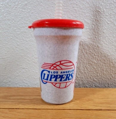 LOS ANGELES CLIPPERS 1994 Vintage 14oz Betras Brand Plastic Cup with Lid & Straw - Image 1 of 4