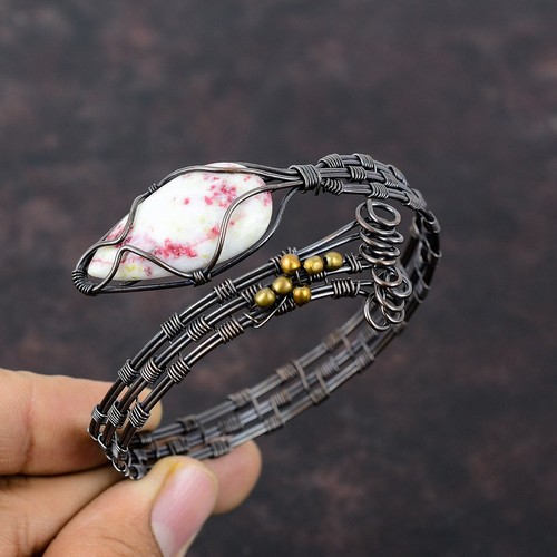 Vendita giorno donna cinabar rame San Valentino regalo filo avvolto polsino regolabile