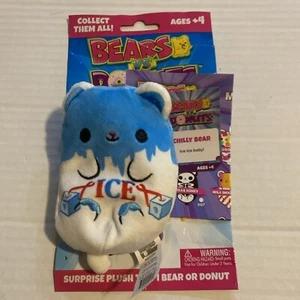 BEARS vs. DONUTS Chilly Bear Ice Print Beanbag Plush #018 - Picture 1 of 6
