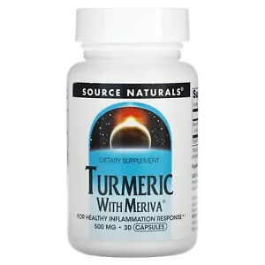 Source Naturals Meriva Turmeric Complex 500 mg 30 Capsules Dairy-Free, Egg-Free, - Picture 1 of 2