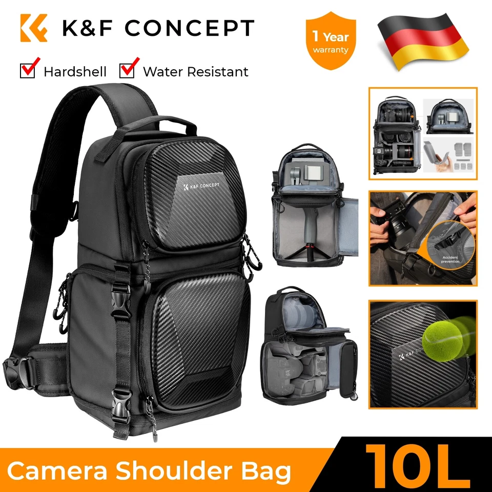 K&F Concept Kamera-Rucksack, Schultertasche, quadratische Liner-Tasche, Taschen
