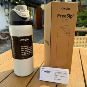 Owala Insulated Stainless Steel Cup Water Bottle With Straw, White 32oz - Picture 1 of 1