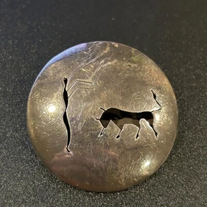 Sterling Silver Mexico Pendant Brooch Stamped SC Bull Fighter Pin Jewelry - Picture 1 of 10