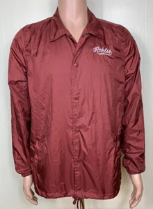Young & Reckless Mens Medium Maroon Windbreaker Lightweight Jacket LA Skate - Picture 1 of 6