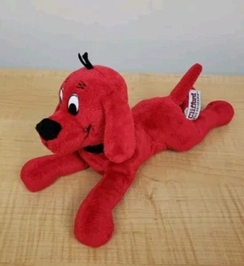 Scholastic 10" Clifford The Big Red Dog Plush Toy 2013 Laying Down - Picture 1 of 11
