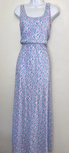 Lilly Pulitzer Pink Blue Shells Cotton Maxi Sleeveless Dress Size XS - Picture 1 of 17