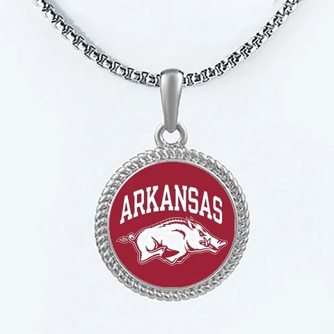 Arkansas Razorbacks Mens Womens 20" Lnk Chain Pendant Necklace w Gift Pkg D22 Cover