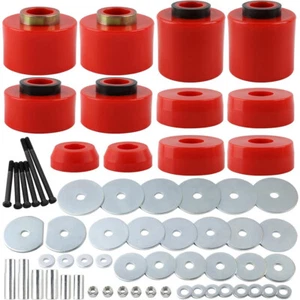 Body Cab Mount Bushing Kit 4.4123R For 1980-1998 Ford F150 F250 F350 2WD 4WD Red - Picture 1 of 14
