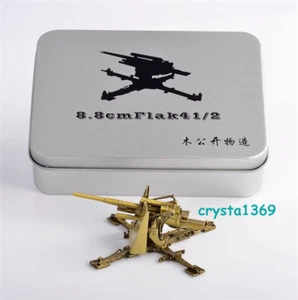 WW2 Germany 1/72 88MM FLAK Anti-aircraft Gun Model Metal Bronze Detachable Toy - Picture 1 of 21