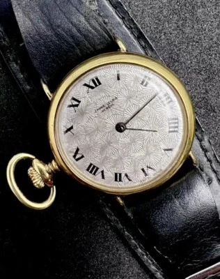 Vintage New FAVRE LEUBA Men’s 33mm Trench Watch Mechanical 17j Gold Wire Lugs - Image 1 of 4