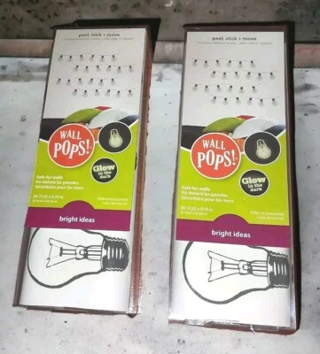 Wall Pops Bright Ideas墙胶2公斤在黑暗中发光82018G去皮棒移动  — 第 1/4 张图片