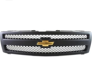 2012 Chevy Silverado 1500 OEM Upper Front Grille Black 25810706 *Damage* 07-13 - Picture 1 of 6
