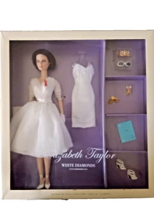 Silkstone Elizabeth Taylor Barbie White Diamonds Gold Label Giftset NRFB FS - Picture 1 of 4