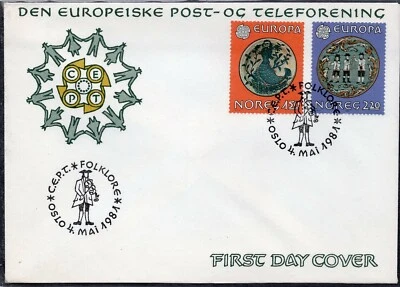 EUROPA CEPT 1981 - NORWEY - FOLKLORE - FDC - Image 1 of 2