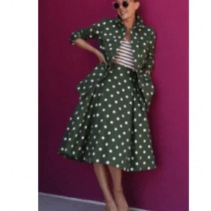 Halogen x Atlantic Pacific Green polka dot Pink circle Skirt Plus size 1 - Picture 1 of 5
