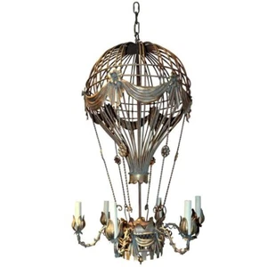 Italiano Antico Lampadario Mongolfiera Lampadario Disponibile/Personalizzazione - Foto 1 di 3