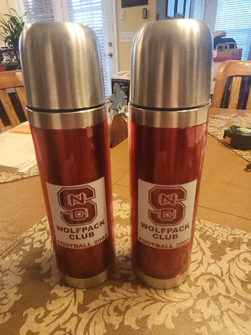 (2)] Vintage 2003 NCSU Wolfpack Club Thermos Cover