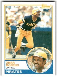 1983 Topps Omar Moreno Pittsburgh Pirates #485 NM+