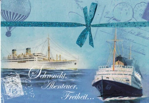 Postal: Anhelo, Aventura, Libertad... Barcos / con Brillo - Imagen 1 de 1