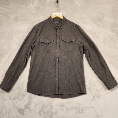 French Connection Men's Shirt SIZE M GREY COTTON WARM FLANNELETTE LONG SLEEVE - Image 1 of 4