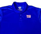 NY New York Giants Mens 2XL OTS NFL Team Apparel Cool Blue Polyester Polo Shirt