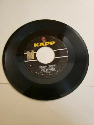 Burt Bacharach - Saturday Sunshine -Kapp (45RPM 7”Single)(J788)  - Image 1 of 2