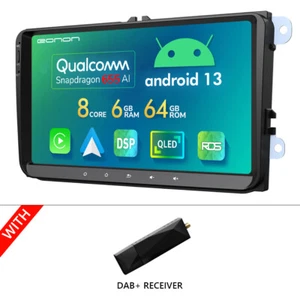 DAB+VWA12S 9" Android 13 8Core GPS Sat Nav Car Stereo Radio For VW EOS Bora Golf - Picture 1 of 24