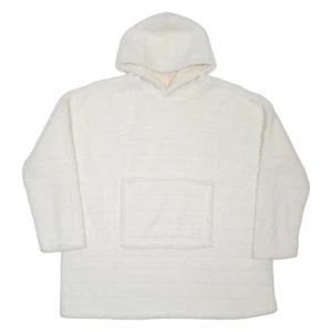 Faux Fur Womens White Hoodie ONE SIZE - Picture 1 of 6