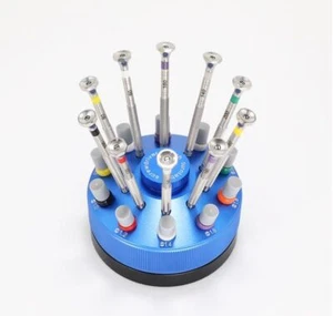 Top Knurled Handle Watch Repair Screwdriver Kit Stand 20pcs Blades 0.6-3.0mm NEW - Picture 1 of 12