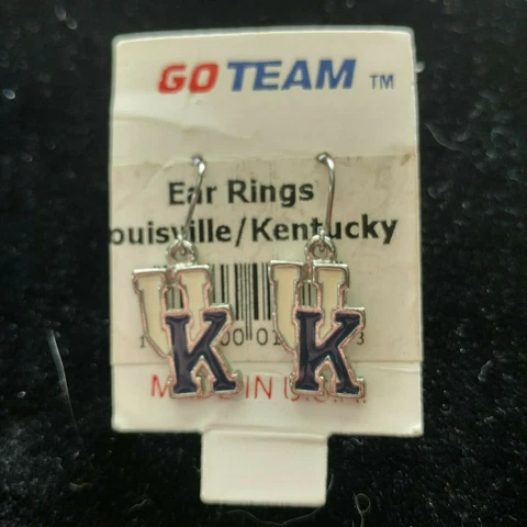 Vintage louisville kentucky earring wildcats white blue UK charm earrings Cover