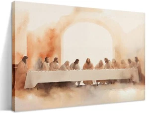 Jesus Last Supper Canvas Wall Art, Leonardo da Vinci Pictures Canvas Print Po... - Picture 1 of 8
