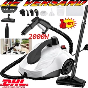 2000W Handdampfreiniger mit 16 Zubehör 2L Tank Dampfbesen Boden Auto Küche Bad - Bild 1 von 16
