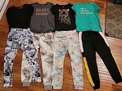 Girls Clothing Lot Size 10/12 Sweatpants Shirts Abercrombie Old Navy Cat & Jack - Image 1 of 4