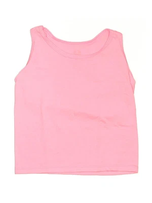 Camiseta rosa sin mangas Fruit of the Loom para niñas 4T Foto 1 de 2