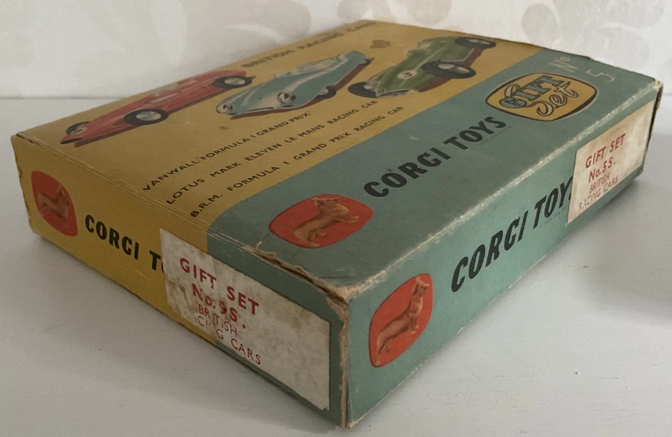 CORGI GS5 RACING CARS 150 VANWALL 151 LOTUS 152 BRM RARO FAO NEGRO TIPO ETIQUETA Foto 1 de 4