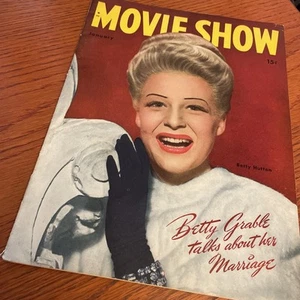 Movie Show Magazine Jan 1946 Betty Hutton  GRABLE Lucille Ball IRENE DUNNE Good - Picture 1 of 12