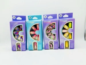NWT Icing Faux Nails Set of 4 Nail Sets 96 pcs Faux Nails Set - Multicolor L4-4 - Picture 1 of 5