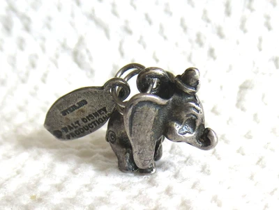 Винтажная подвеска из чистого серебра Walt Disney Productions слон DUMBO Disneyland - Изображение 1 из 4