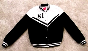 Gebrauchte USA kleine Guess? 81 Fleece Black & White Jacke High Waist gefüttert EU36 - Bild 1 von 8