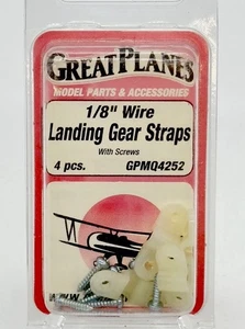 Great Planes 1/8" Cinghie per carrello di atterraggio NUOVE GPMQ4253 4 set aereo radiocomandato SPEDIZIONE VELOCE - Foto 1 di 2