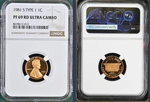 PF69 RD UCAM 1981-S Type 1 Lincoln Memorial Cent NGC Graded Brown Lbl - Picture 1 of 1